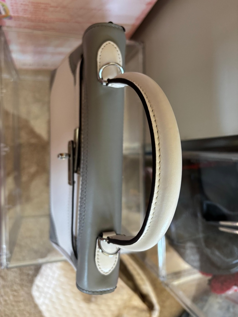H Kelly 28 Ghillies limited edition bicolor Swift Gris Perle White PHW FLAWED - Picture 14 of 16
